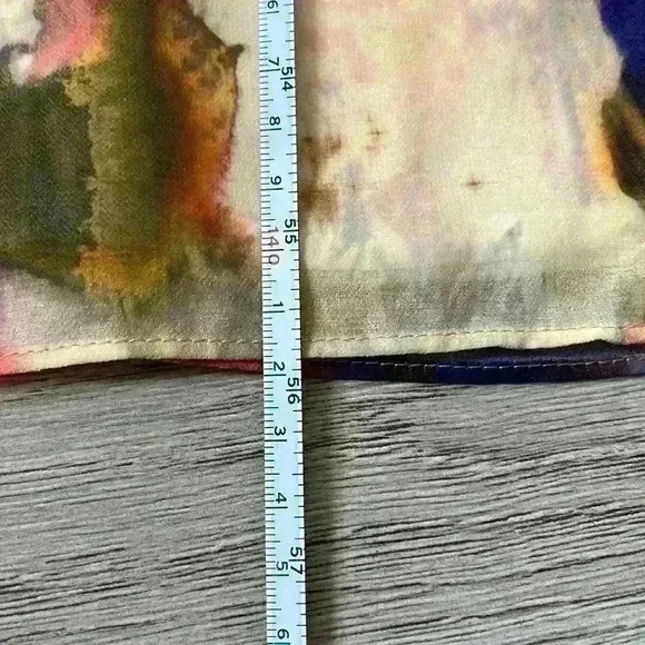 H&M Watercolor Spaghetti Strap Summer Maxi Dress Size 8 - Picture 3 of 10